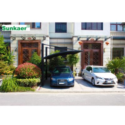 China Shading Promotional Rain/Sun/Snow China Supplie Resist Harsh Weather A Sun Shade 2 Parking Car Awning Tent for sale