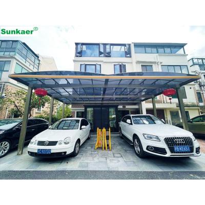 China Shading Rain/Sun/Snow Factory Price Waterproof 2 Aluminum Car Metal Garage Parking Lot Suppliers for sale