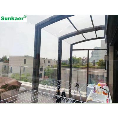 China Customized Modern Design Polycarbonate Sheet Green House Artistic Retractable Sunroom for sale