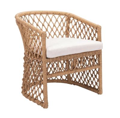 China Modern Stackable Wicker Rattan Rope Furniture Garden Outdoor Dining Chairs for sale