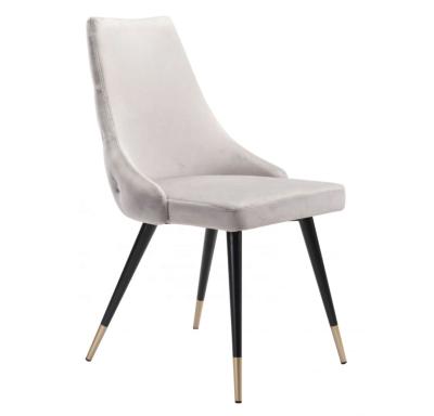 China 2022 Wholesale New Design Home Hotel Wholesale Stainless Steel PU Indoor Soft Fabric Dining Chair for sale