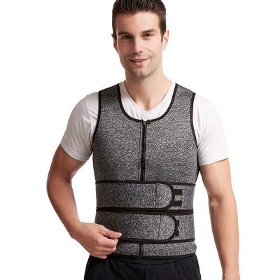 China Antibacterial Mens Shapers Neoprene Sweat Belly Control Strap Waist Trainer Vest Shapewears For Men Wholesale for sale