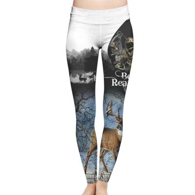 China 2021 New Style Women High Waist Funny Polyester Spandex Print Yoga Leggings Breathable Animal Pants Wholesale for sale