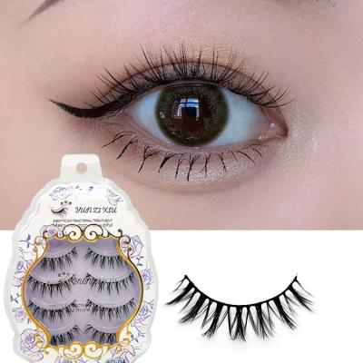 China High Quality Natural Mink Eyelash Semi-Hand Made 3D Long Eye Lashes Natural Fluffy Mink Lashes for sale