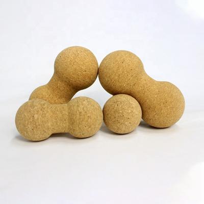 China 70*80*100mm Natural Cork Gym Peanut Yoga Burst Ball Anti Yoga Massage Ball Good Quality Peanut for sale