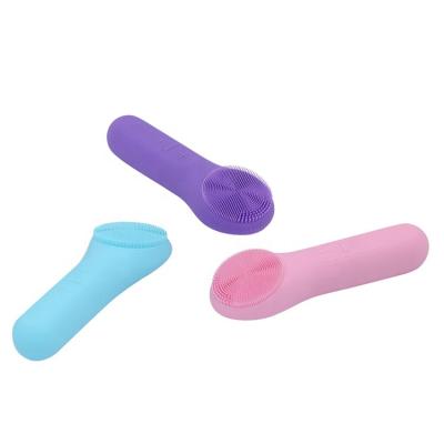 China Soft Silicone Cleansing Brush Face Silicone Massager Detergent Electric Facial Cleansing Brush for sale