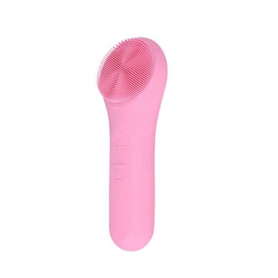 China Facial Brush Rechargeable Face Skin Remover Silicone Massage Vibration Detergent DEEP CLEANING Cleaning Scrubber for sale