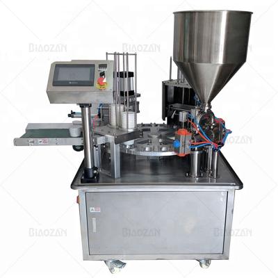 China Professional semi automatic food cup filling and sealing machine for milk/juice/yogurt/jelly/water for sale