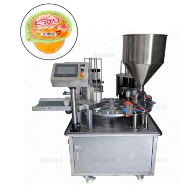 China Automatic Food Rotary Type Plastic Jelly Forming Cup Filling And Sealing Machine For Yogurt for sale