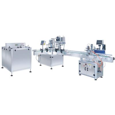 China Food Wholesale Automatic Dropper Glass Bottle Filling Capping Labeling Machine for sale