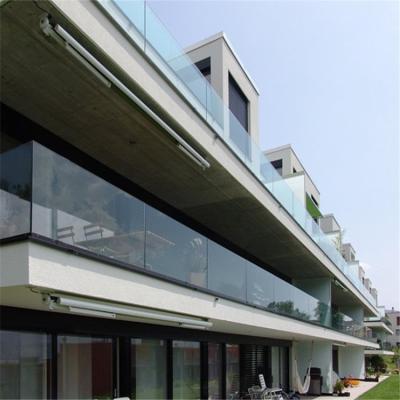 China Philippines PR-UR glass designs of outdoor aluminum u channel railings for sale