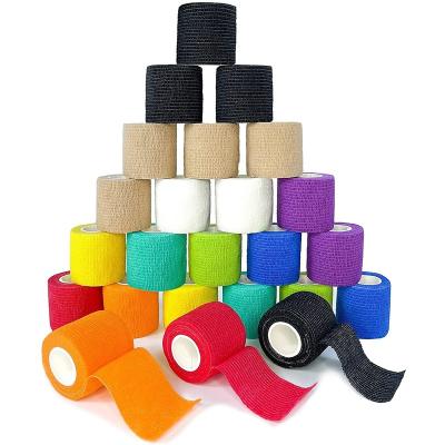 China For Sports Dressing & Wrap Vet Wraps Custom Free Cotton Self Adhesive Flexible Self Adhesive Veterinarian Latex Human Medical Elastic Cohesive Bandage For Dog Pets Animals for sale