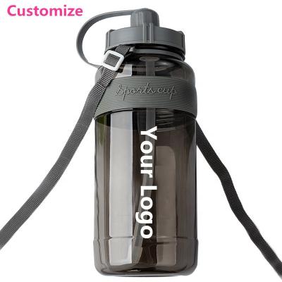 China Large Water Bottles 2000ML Outdoor Sports Portable Durable Safety Solid PC Drinkware Birth Gift Plastic Men Couples Logo Customized for sale