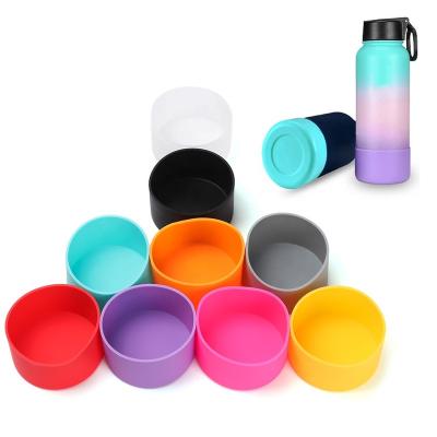 China 32oz 40oz Thermo Viable Vacuum Flask Bottle Boot, Silicone Protective Bottle Sleeve Case Bottom Cover For Water Bottle Flask for sale