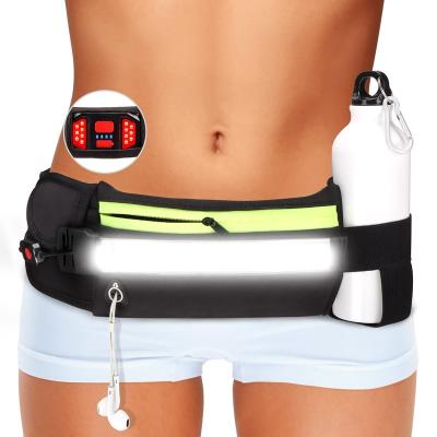 China Waterproof Fitness Fanny Pack Elastic Running Belt Fanshion Sports Waist Bag Neoprene Running Sports Waist Bag With Bottle Holder for sale