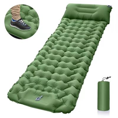 China Waterproof Self Inflating Sleep Protection Camping Mat Lightweight TPU Air Mattress Waterproof Ultralight Mat With Pillow Insulated Air Mat Outdoor Inflatable Sleeping Pad for sale