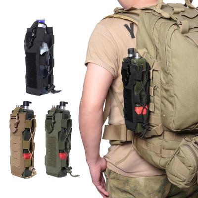 China Outdoor Travel Water Bottle Molle Tactical Pouch Waterproof/Durable Bag Increasing Drawstring Water Bottle Holder Kettle Carrier Bag for sale