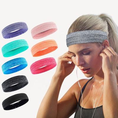 China Hot Cloth Absorption Sweat Elastic Sports Hair Bands Men Women Yoga Headbands Fitness Headwear Headwrap Sports Hair Accessories for sale