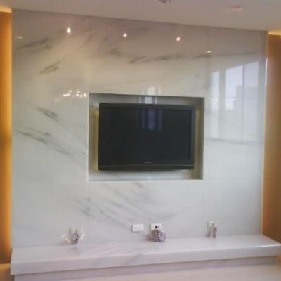 China Modern custom marble feature wall. With or without the book assortment for sale