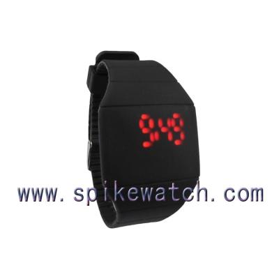 China Red Screen Women Men Women Red Screen Date Alarm Magic Touch LED Digital Sports Cuff Wristwatch for sale