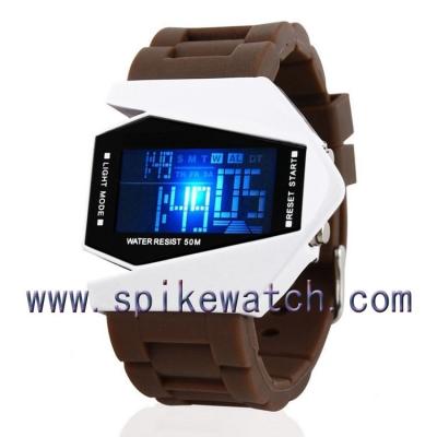 China 2015 cool alarm sport watches for men, sport flat watches for men, airplane led watch for sale