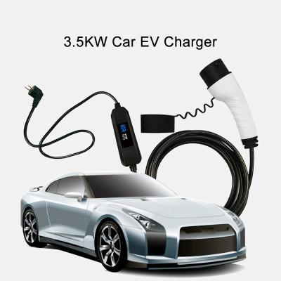 China Carregador portátil LCD da C.A. EV de 3.5KW 16A para o tipo de EV E.U. SAE J1772 - tomada 2 à venda