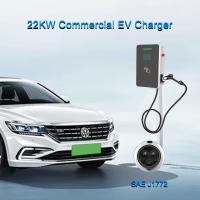 China 380VAC Ethernet Commercial EV Charger SAE J1772 3 Phase 22KW for sale