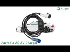 Fast Portable AC EV Charger 7KW High Power Temperature Detection Waterproof