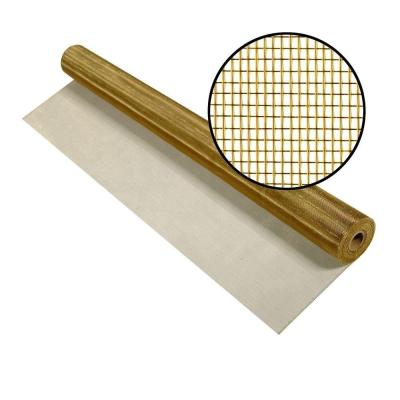 China Corrosion resistance/good conductivity/factory wholesale brass knitted brass mesh fabric weave wire mesh 60 mesh wear resistance for sale