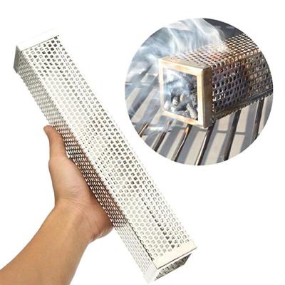 China Dustproof BBQ SS Perforated Mesh Smoker Tube For Hot And Cold Smoking for sale