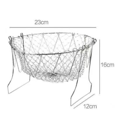 China Sustainable High Temperature Resistance Stainless Steel Frying Basket In Stock for sale