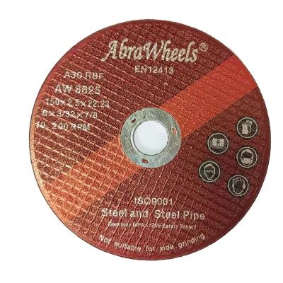 China Cutting Steel Good Performance OEM Services 6 Inch Cutting Disc 150*2.5*22mm for sale