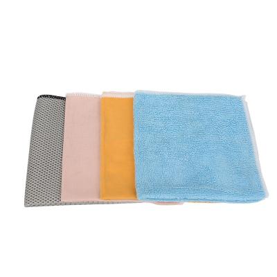 China 4PK Microfiber Car Cleaning Towel Kitchen Cleaning Cloth Car Mirror Leather Car Wash Glass Clean Products Dry Wash Towel Sets for sale