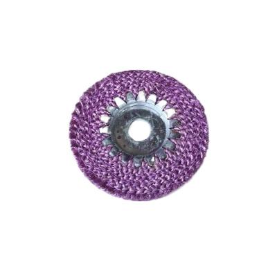 China Wholesale Flat Cotton Factory Purple Canvas Polishing Wheels Mirror Round Shape for sale