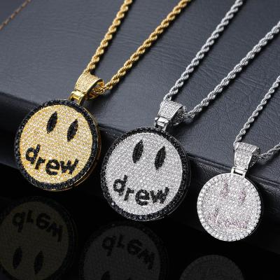 China FASHIONABLE Hip Hop Jewelry Chain Necklace Smile Face Around Pendant Necklaces For Men for sale