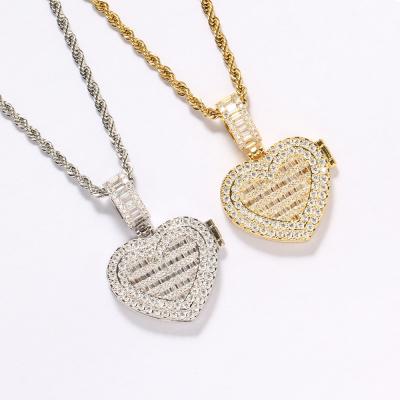 China FASHIONABLE Cute Icy Cute Custom Picture Zircon Zircon Pendant Diamond Chain Necklace For Women Men Photo for sale