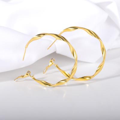 China FASHIONABLE Irregular Stainless Steel Large Circle Hoop Earrings For Women for sale