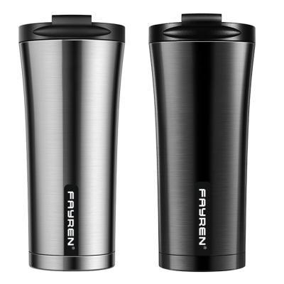 China Disposable Double Wall Portable Vacuum Tumbler Stainless Steel Thermal Insulated Coffee Travel Mug for sale