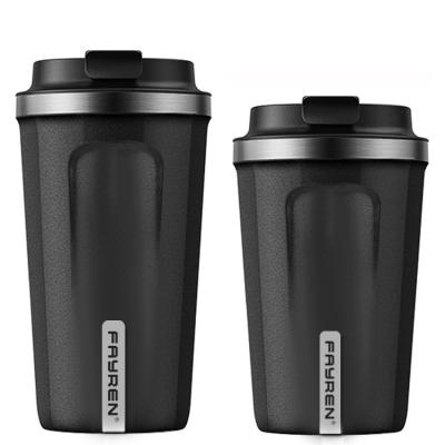 China 2021 New High Quality Viable Design Double Wall Metal Coffee Mug With Leak Proof Lid For Travel for sale