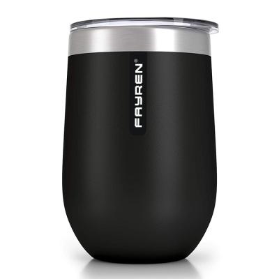 China Stainless Steel Egg Shell Thermos Tumbler Wine Cup Sustainable Coffee Mug With Lid for sale