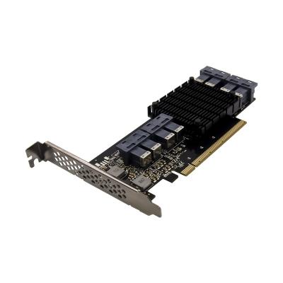 China Server / PC Panto PCI Express GEN 3 X16 to 8 port U.2 sff-8643 NVME expansion adapter card with PEX8749 chipset for sale