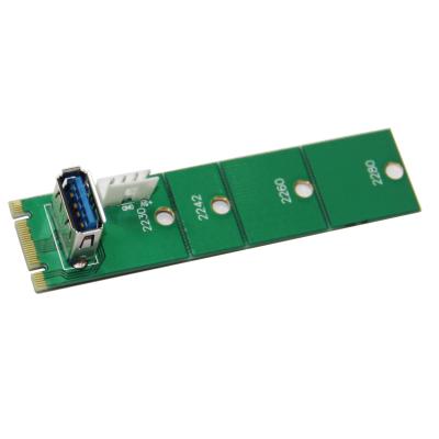 China PCBA NGFF M.2 Key M to USB 3.0 Converter Board with Floppy 4 Pin Cable for sale