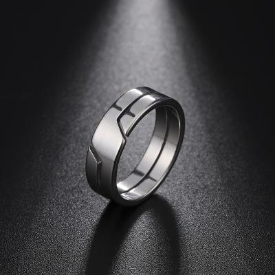 China Simple CLASSIC Fashion Stainless Steel Couples Ring For Men Women Rings Jewelry Casual Engagement 2022 for sale