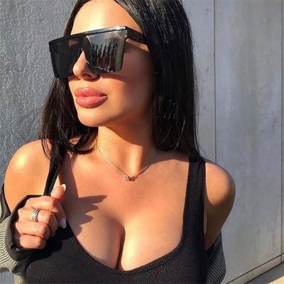 China Fashion Sunglasses Fashion Luxury Brand Square Sunglasses Women Vintage Oversized Sun Glass Female Frame Big Shading Lady Black Uv 400 for sale