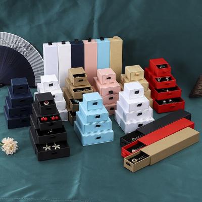 China High-grade Eco-friendly Jewelry Box 5pcs/set Ring Box Jewelry Earrings Necklace Bracelet Packaging Set for sale