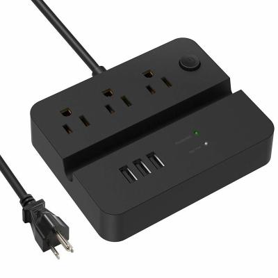 China ECF Power Strip with 3 USB 3 Outlet Portable Power Strip with USB for Desktop DPM03 TPM03 for sale