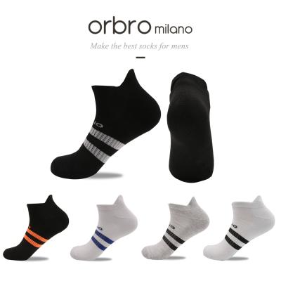 China Orbro Moq1 Men100%cotton antibacterial high quality plain striped basketball socksFactory direct selling for sale