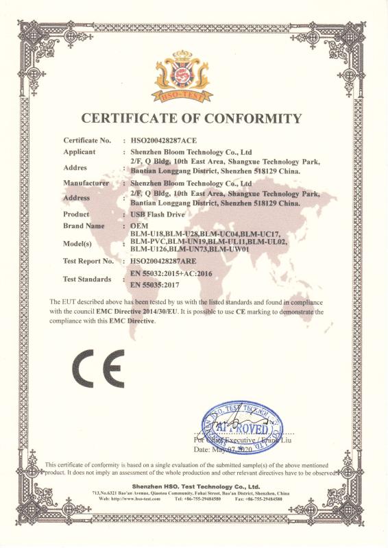 CE - Shenzhen Bloom Technology Co., Ltd.