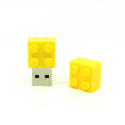 China OEM Plastic Logo USB 3.0 Flash Drive Colorful Building Block Soft Plastic Building Block USB Flash Drive for sale