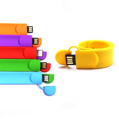 China Flash Wristband 4GB 8GB 16GB 32GB USB 2.0 Flash Memory Silicon USB Drives Stick Pen Drive Wristband Pen Drive for sale